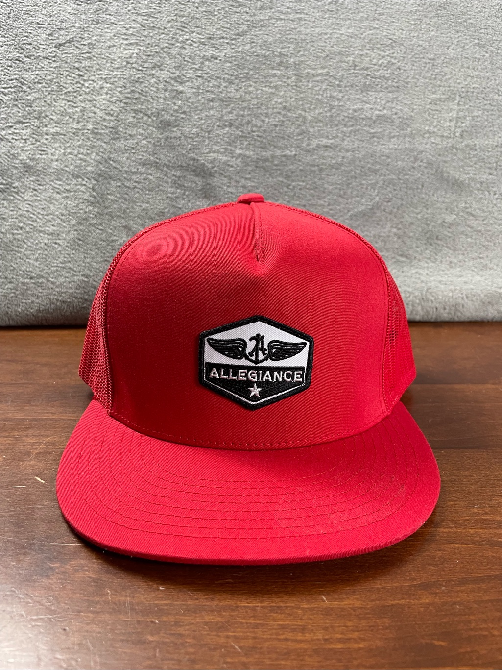 Allegiance Mesh Trucker Hat Red Mesh Snapback The Classics Yupoong